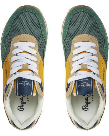 Sportif pour Femme et Garçon PEPE JEANS SNEAKERS LONDON URBAN B PBS40002 KAKI