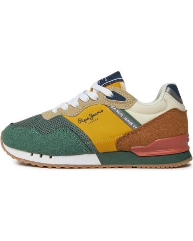 Sportif pour Femme et Garçon PEPE JEANS SNEAKERS LONDON URBAN B PBS40002 KAKI