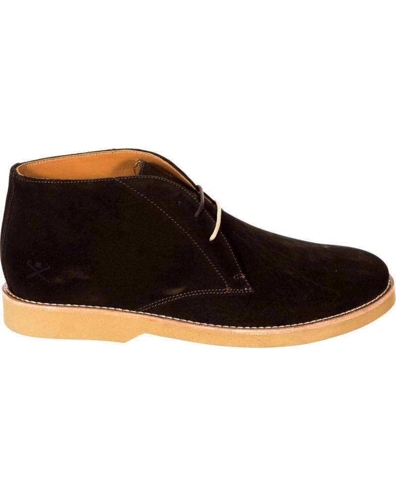 Zapatos de Hombre HACKETT LONDON ZAPATO ABOTINADO CON SUELA DE CAUCHO HMS20444 HOMBRE MARRóN OSCURO