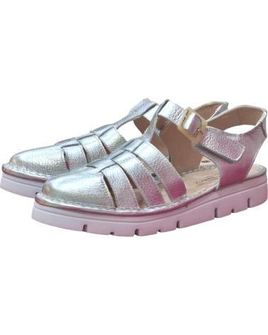 Sandalias de Mujer JOSE SAENZ CANGREJERA PIEL PLATA METAL PLATA