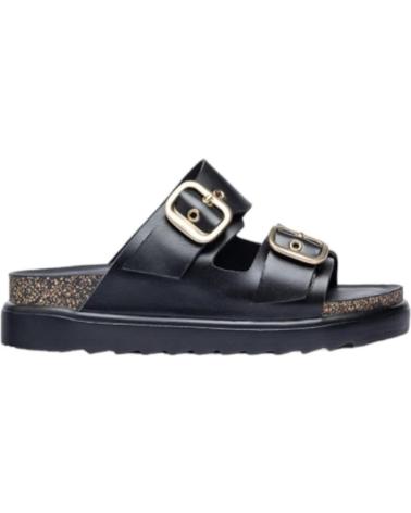 YOKONO SANDALIA DE PIEL CON HEBILLAS PARA MUJER TUNEZ-130 COLOR NEG NEGRO