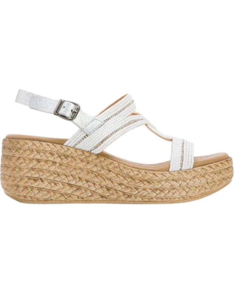 SANDALI PLATAFORMA ZEPPA PORRONET 3036 BIANCO ARGENTO PLATEADO
