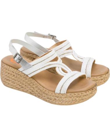 SANDALI PLATAFORMA ZEPPA PORRONET 3036 BIANCO ARGENTO PLATEADO