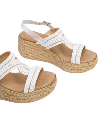 SANDALI PLATAFORMA ZEPPA PORRONET 3036 BIANCO ARGENTO PLATEADO