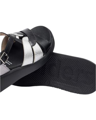 Sandalias de Mujer WONDERS SANDALIAS PLANAS NEGRO-PLATA-PLOMO