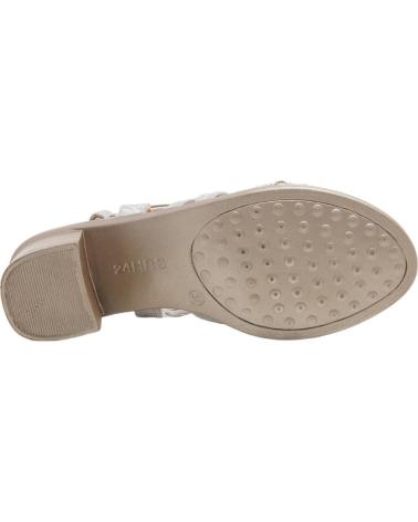 Sandalias de Mujer 24 HORAS SANDALIAS TACON COMODO RELAX CREMA-TWIS PANNA