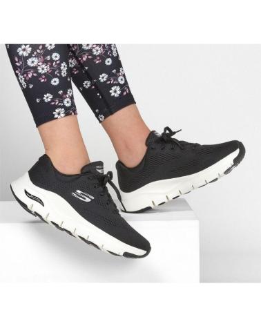Sportivo-De-Mujer-SKECHERS-ZAPATILLAS-ARCH-FIT-NEGRO