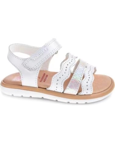 PABLOSKY Sandalias Panda en blanco para ninas EMOJI SEGOE UI EMOJI SEGOE UI SYMBOL