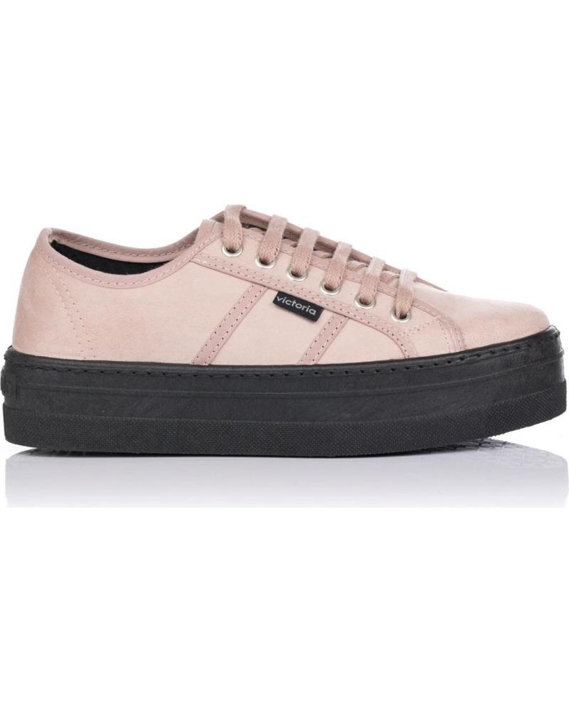 VICTORIA BARCELONA 109205 - RECYCLED SUEDE-EFFECT PLATFORM SNEAKERS NUDE BEIGE NUDE