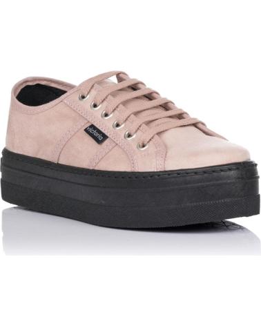 VICTORIA BARCELONA 109205 - RECYCLED SUEDE-EFFECT PLATFORM SNEAKERS NUDE BEIGE NUDE