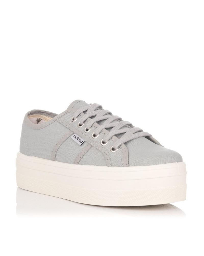 Esportes  de Mulher VICTORIA ZAPATILLAS LONA 109200 GRIS