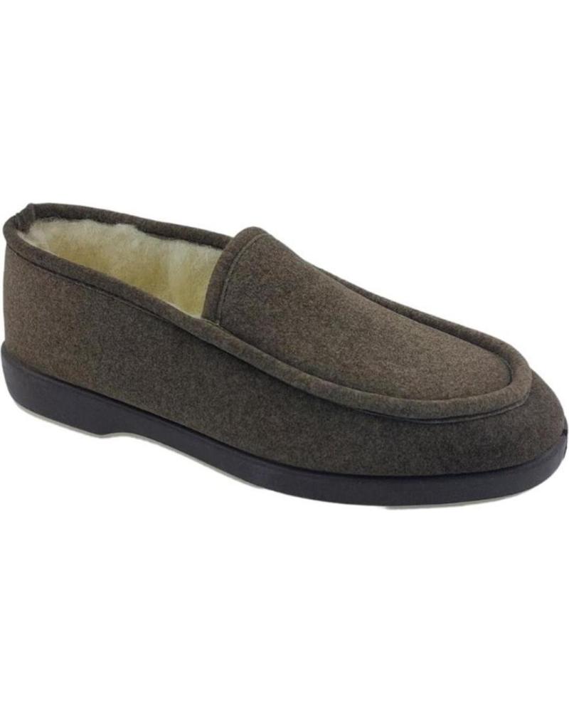 Calzado de casa de Hombre norteÑas ZAPATILLAS OTONO INVIERNO NORTENAS LANA LISO MARRON 28-527 MARRON