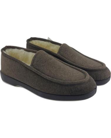 Calzado de casa de Hombre norteÑas ZAPATILLAS OTONO INVIERNO NORTENAS LANA LISO MARRON 28-527 MARRON