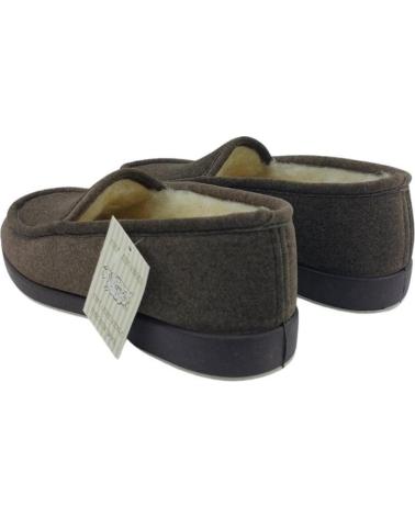 Calzado de casa de Hombre norteÑas ZAPATILLAS OTONO INVIERNO NORTENAS LANA LISO MARRON 28-527 MARRON