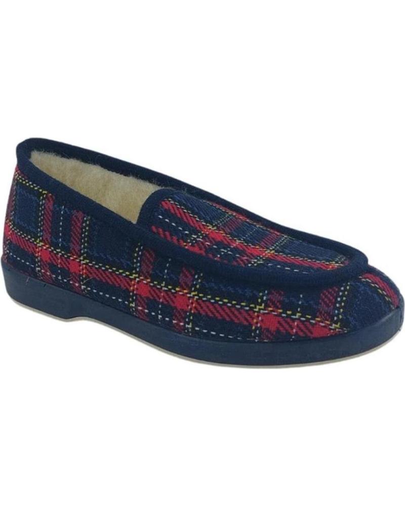 Calzado-De-Casa-De-Mujer-NORTEÑAS-ZAPATILLAS-OTONO-INVIERNO-NORTENAS-CUADROS-69-626-MARINO