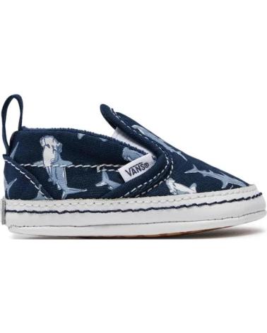 Sportif pour Fille et Garçon VANS OFF THE WALL ZAPATILLAS SIN SUELA VANS SLIP-ON V CRIB AZUL