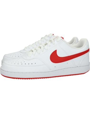 NIKE COURT VISION LOW NEXT NATURE HF1744-101 WHITE-RED SNEAKERS BLANCO-ROJO