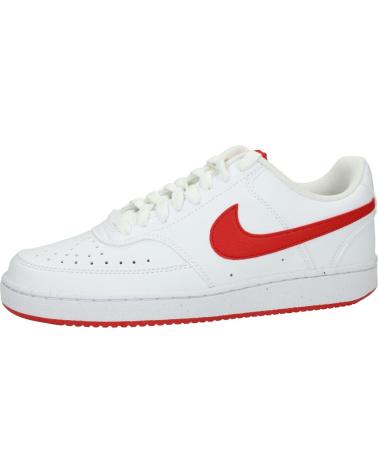 NIKE COURT VISION LOW NEXT NATURE HF1744-101 WHITE-RED SNEAKERS BLANCO-ROJO