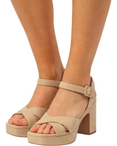 MTNG SANDALI CON TACCO BRITT E PLATEAU BEIGE MARRóN