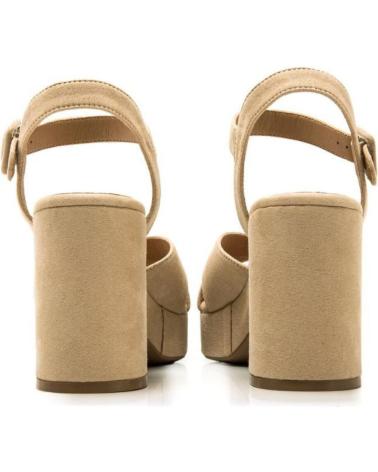 MTNG SANDALI CON TACCO BRITT E PLATEAU BEIGE MARRóN