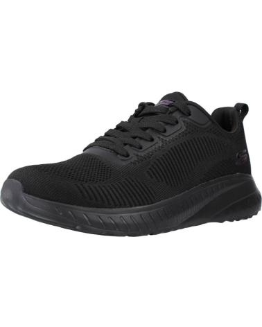 SKECHERS ZAPATILLAS MUJER MODELO BOBS SQUAD COLOR NEGRO BBK