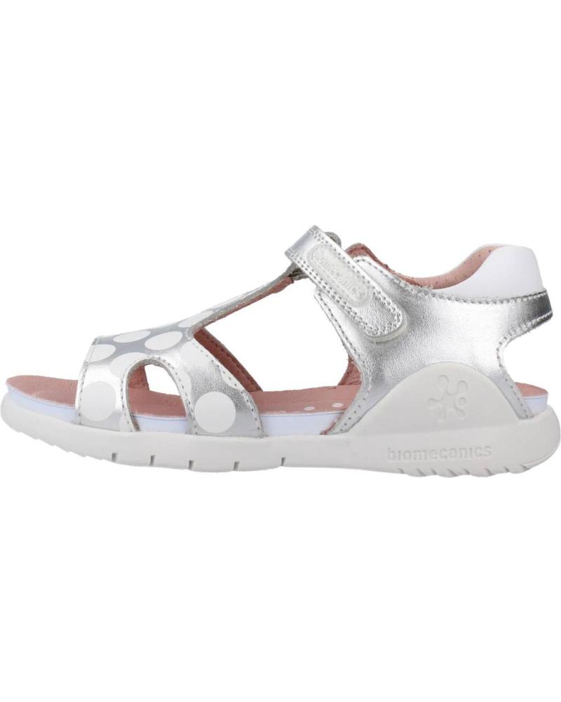 Sandalias de Niña y Niño BIOMECANICS METALCRIS Y ESTAMPADO BLANCO