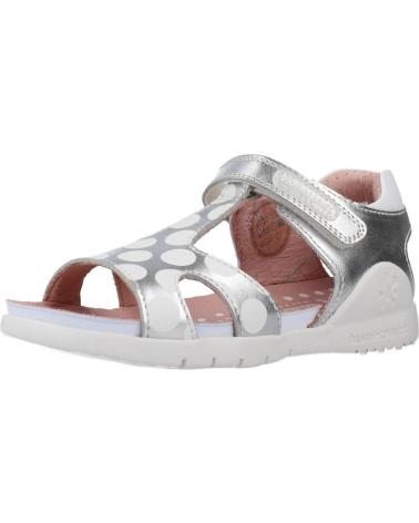 Sandalias de Niña y Niño BIOMECANICS METALCRIS Y ESTAMPADO BLANCO