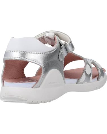 Sandalias de Niña y Niño BIOMECANICS METALCRIS Y ESTAMPADO BLANCO