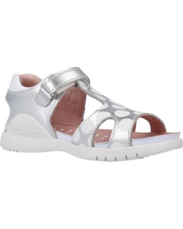 Sandalias de Niña y Niño BIOMECANICS METALCRIS Y ESTAMPADO BLANCO