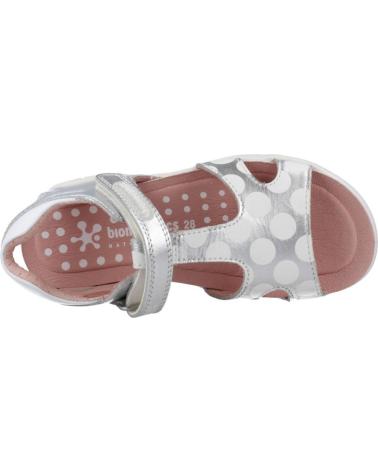 Sandalias de Niña y Niño BIOMECANICS METALCRIS Y ESTAMPADO BLANCO