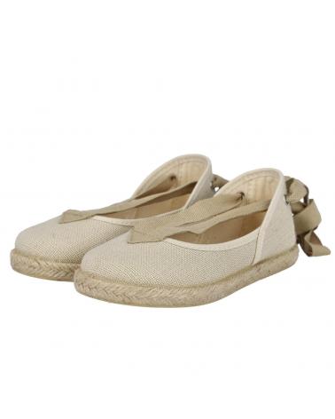 BEIGE ESPADRILLES AUS LEINEN UND JUTE MIT BÄNDERN ANDREA RUIZ 253-L BEIG