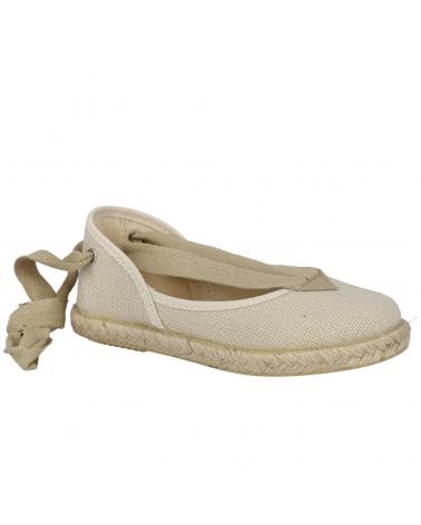 BEIGE ESPADRILLES AUS LEINEN UND JUTE MIT BÄNDERN ANDREA RUIZ 253-L BEIG