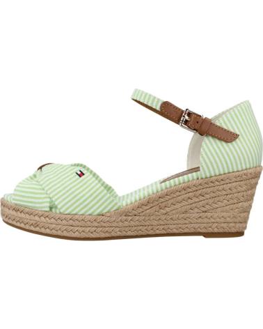 Sandali per Donna TOMMY HILFIGER SANDALIAS MUJER MODELO HIGH WEDGE SEERSUCKER COLOR VERDE 0H7