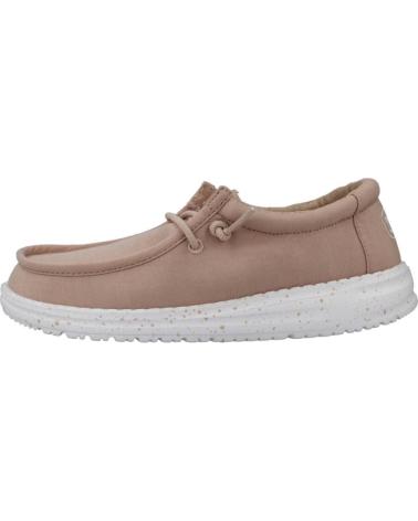 Zapatos de Niño HEY DUDE ZAPATILLAS NINO MODELO WALLY YOUTH SLUB CANVAS COLOR BEIS TA TAN