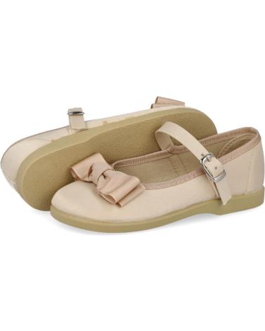 ANDREA RUIZ 980 BEIGE CANVAS MARY JANE SCHUHE MIT SCHLEIFE BEIG