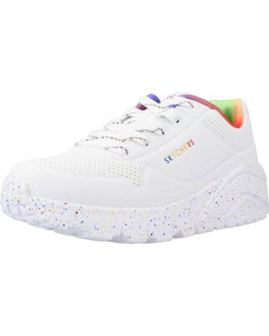 Sportivo per Bambina SKECHERS ZAPATILLAS NINA MODELO UNO LITE COLOR BLANCO WMLT