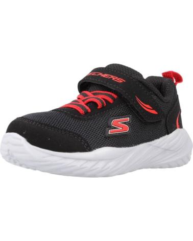Sportif pour Garçon SKECHERS ZAPATILLAS NINO MODELO 407308N COLOR NEGRO BKRD
