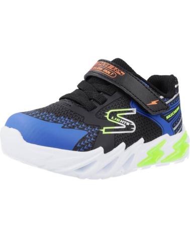 Sportivo per Bambino SKECHERS ZAPATILLAS NINO MODELO FLEX-GLOW BOLT COLOR NEGRO BKBL