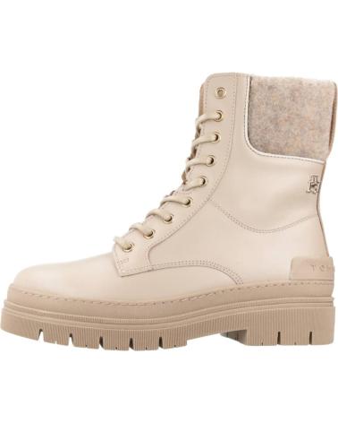 Stivaletti per Donna TOMMY HILFIGER BOTINES MUJER MODELO FEMININE FELT LACE UP BOOTIE COLOR BEIS ABO