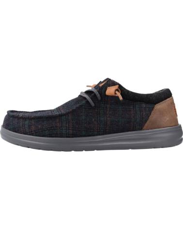 Zapatos de Hombre HEY DUDE MOCASINES HOMBRE MODELO WALLY GRIP WOOL COLOR GRIS NAVY