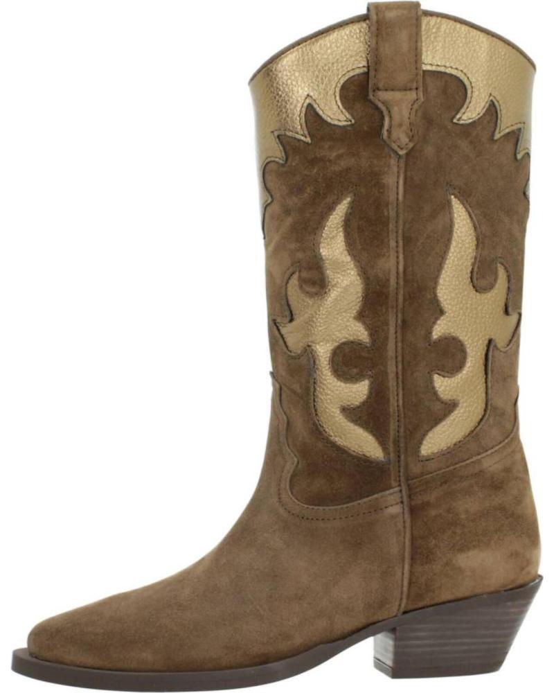 Stivali per Donna ALPE 2088 BOTA COWBOY DE ANTE Y PIEL CON TACON CUBANO CASTANA