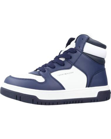Zapatillas deporte de Niño tommy hilfiger ZAPATILLAS NINO MODELO PADDED FLAG HIGH TOP COLOR AZUL BLUWH BLUWHT