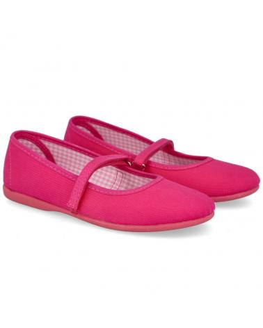 Sapatos de Menina ANDREA RUIZ 750 MERCEDITAS DE LONA PARA NIÑAS FUXIA