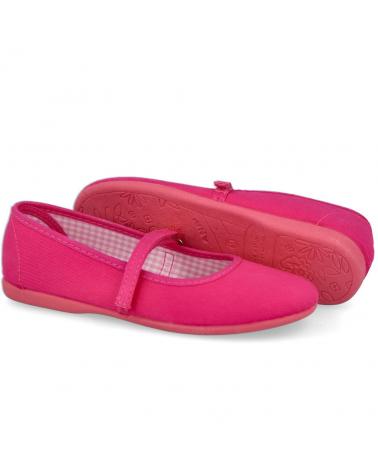 Sapatos de Menina ANDREA RUIZ 750 MERCEDITAS DE LONA PARA NIÑAS FUXIA