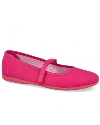 Sapatos de Menina ANDREA RUIZ 750 MERCEDITAS DE LONA PARA NIÑAS FUXIA