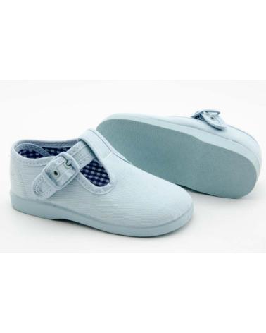 Zapatos de Niño ANDREA RUIZ 952 PEPITOS DE LONA PARA NIÑO CELESTE