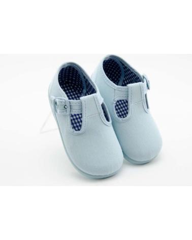 Zapatos de Niño ANDREA RUIZ 952 PEPITOS DE LONA PARA NIÑO CELESTE