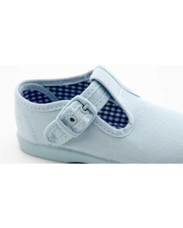 Zapatos de Niño ANDREA RUIZ 952 PEPITOS DE LONA PARA NIÑO CELESTE