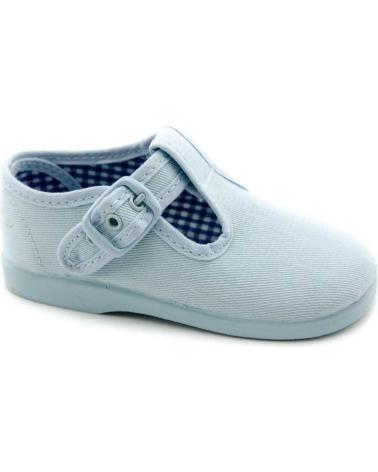 Zapatos de Niño ANDREA RUIZ 952 PEPITOS DE LONA PARA NIÑO CELESTE