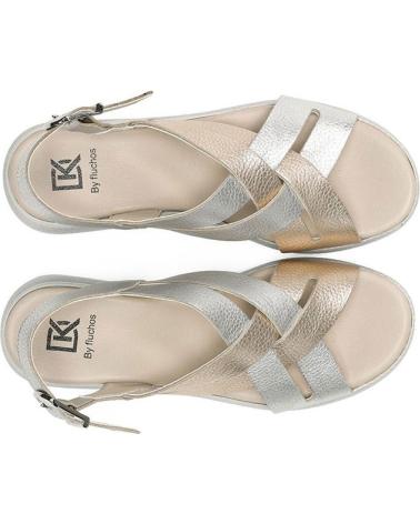Woman Sandals DORKING SANDALIAS PLANAS D9316 MUJER ORO DORADO